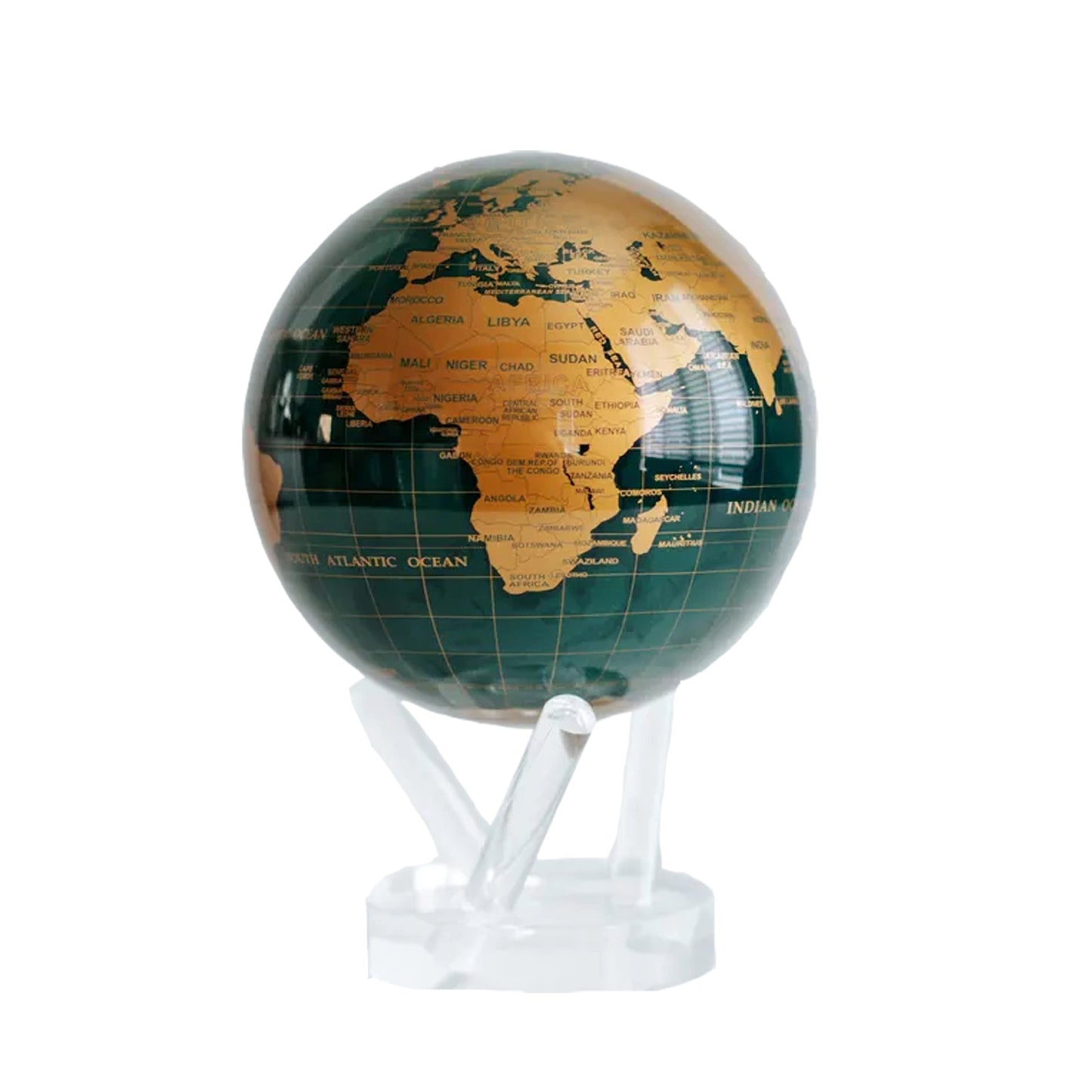 GLOBE VERT ET OR