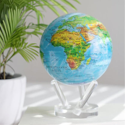 BLUE RELIEF MAP WORLD GLOBE - movaglobes.store