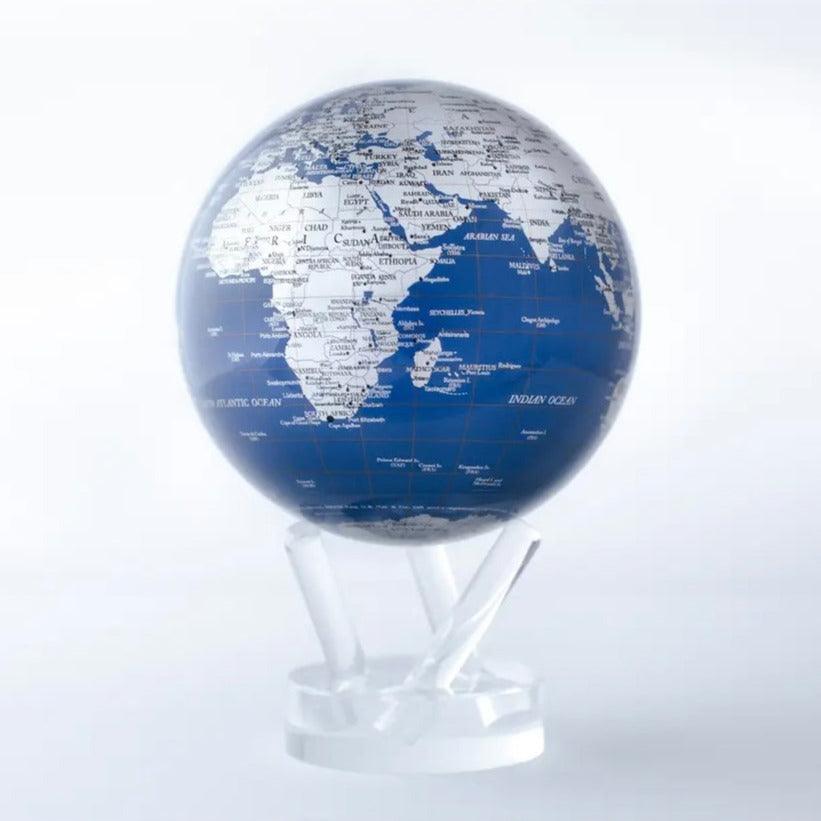 BLUE AND SILVER GLOBE - movaglobes.store