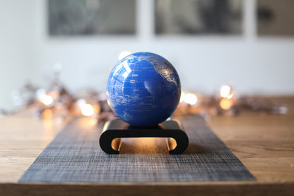 GLOBE BLEU ET ARGENT