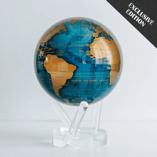 BLUE AND GOLD GLOBE - movaglobes.store