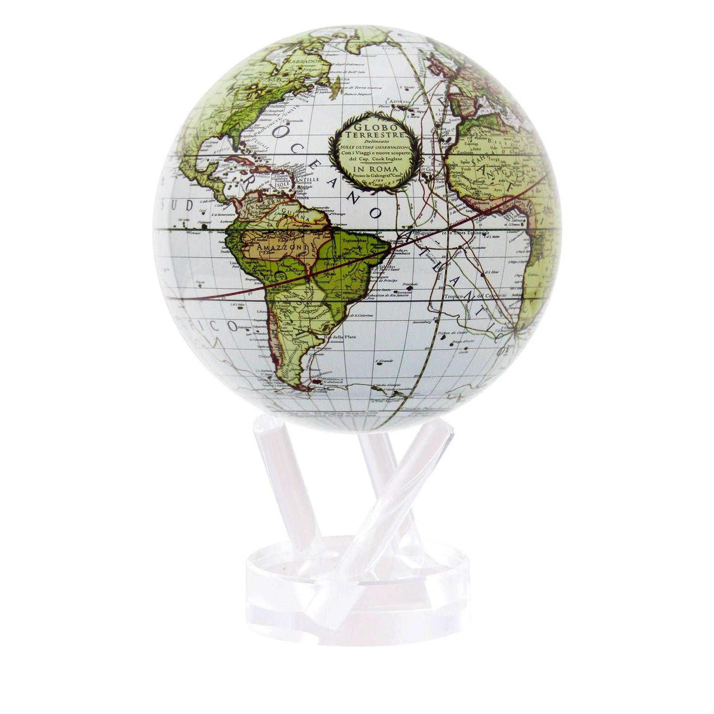 ANTIQUE TERRESTRIAL WHITE GLOBE - movaglobes.store