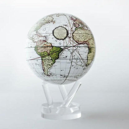 ANTIQUE TERRESTRIAL WHITE GLOBE - movaglobes.store