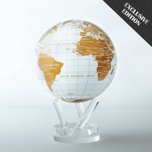 WHITE AND GOLD GLOBE - movaglobes.store