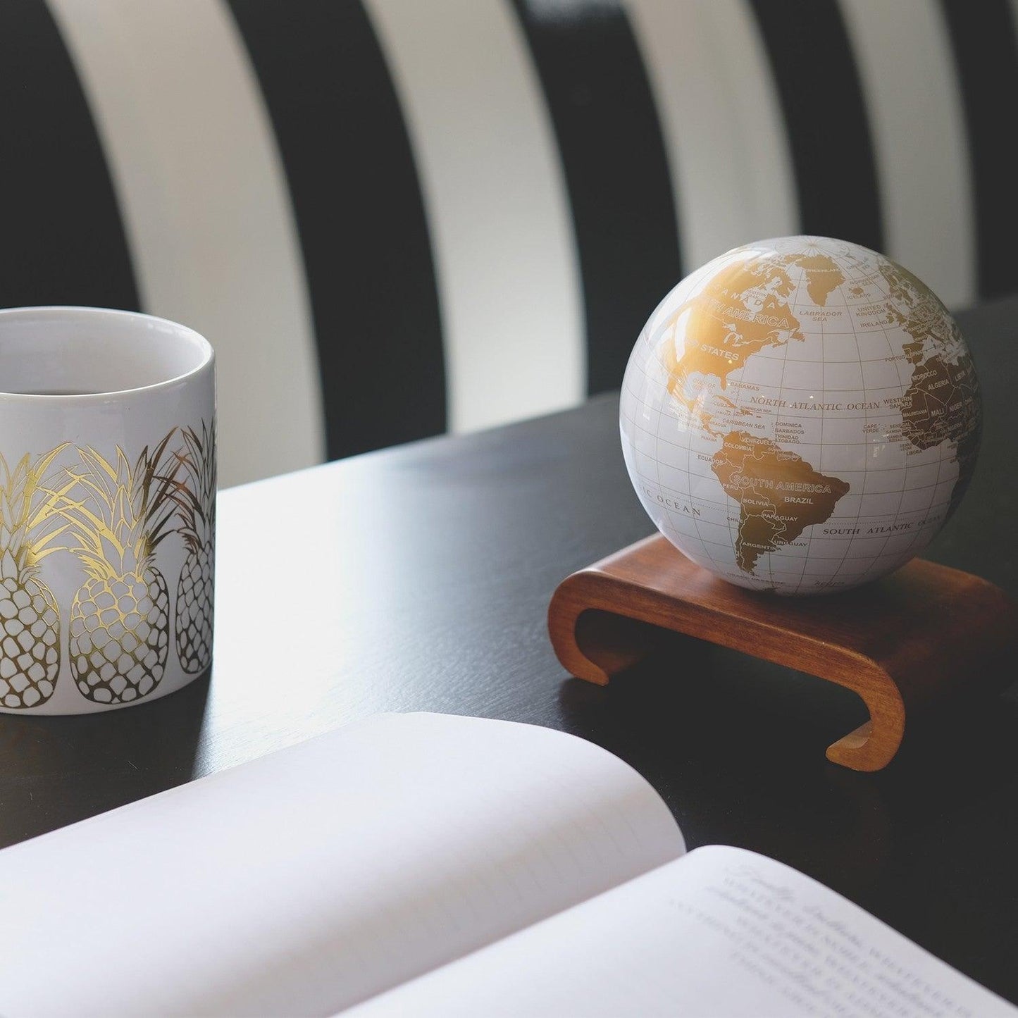 WHITE AND GOLD GLOBE - movaglobes.store