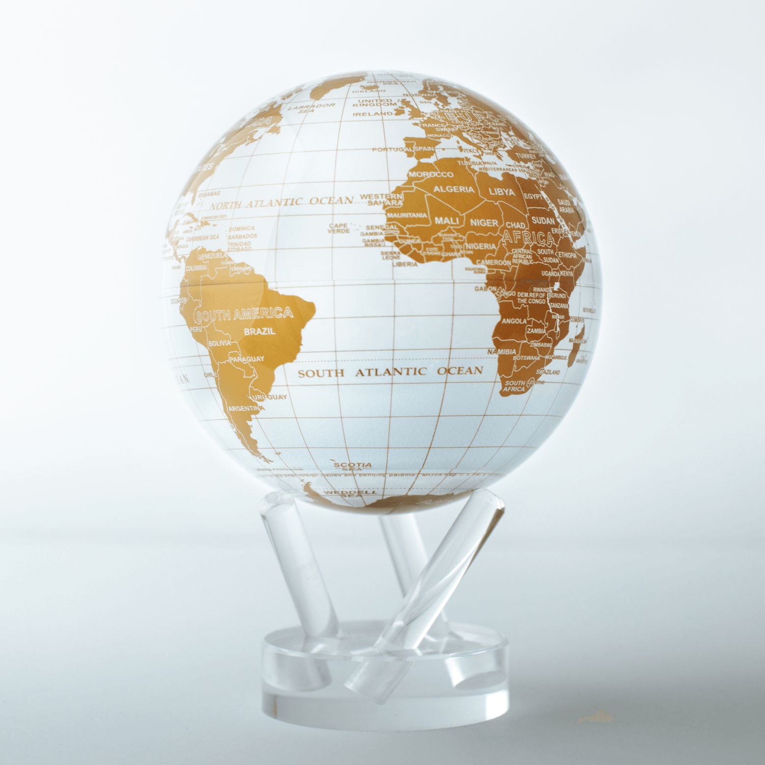 WHITE AND GOLD GLOBE - movaglobes.store