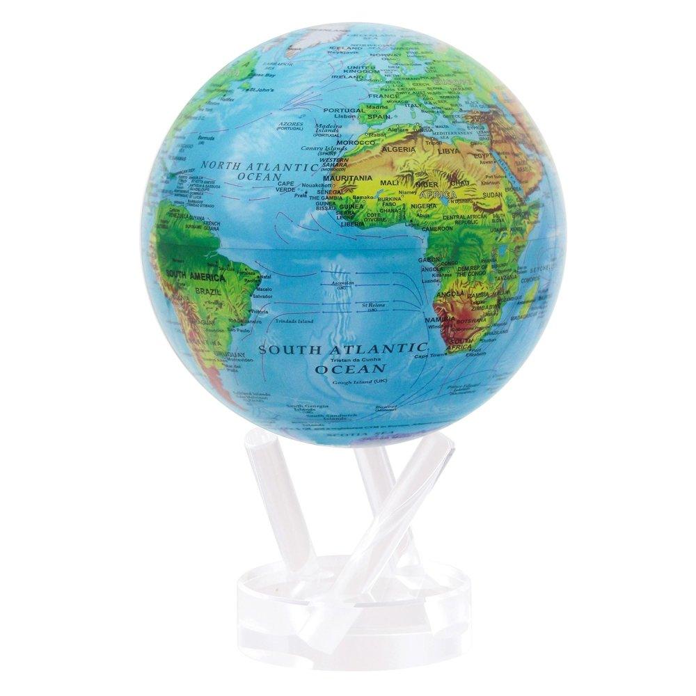 BLUE RELIEF MAP WORLD GLOBE - movaglobes.store